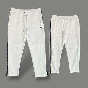 Polo Ralph Lauren Men Track Pants Sz XL Double Knit Mesh White Gothic Wing 67 EC